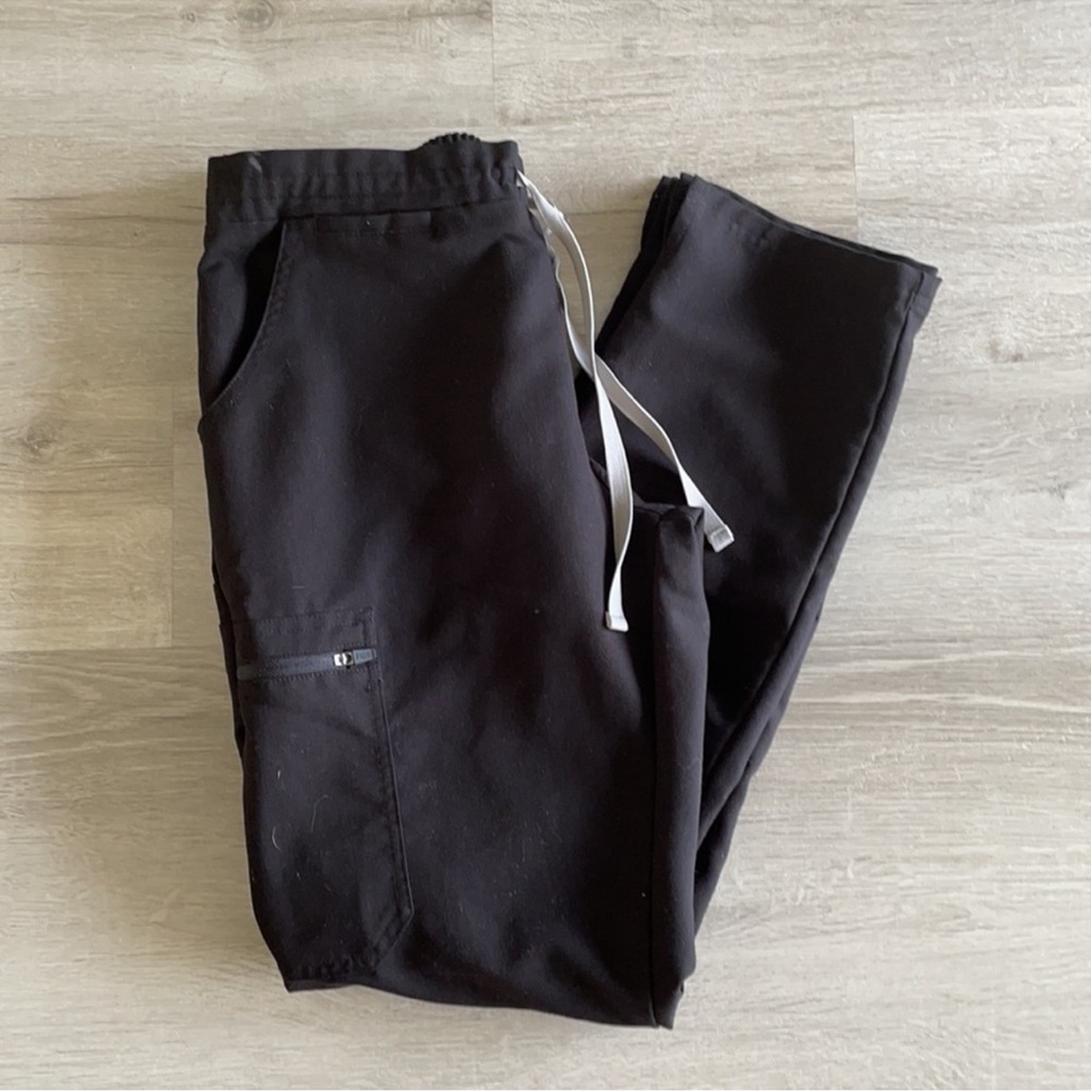 FIGS SCRUB PANTS BLACK WOMENS SMALL